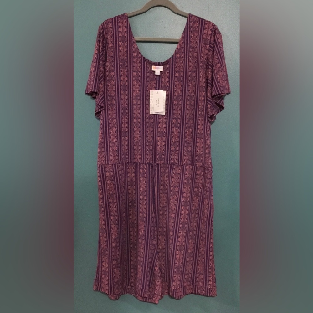 LulaRoe Xanthe Drawstring waist romper size XL NWT